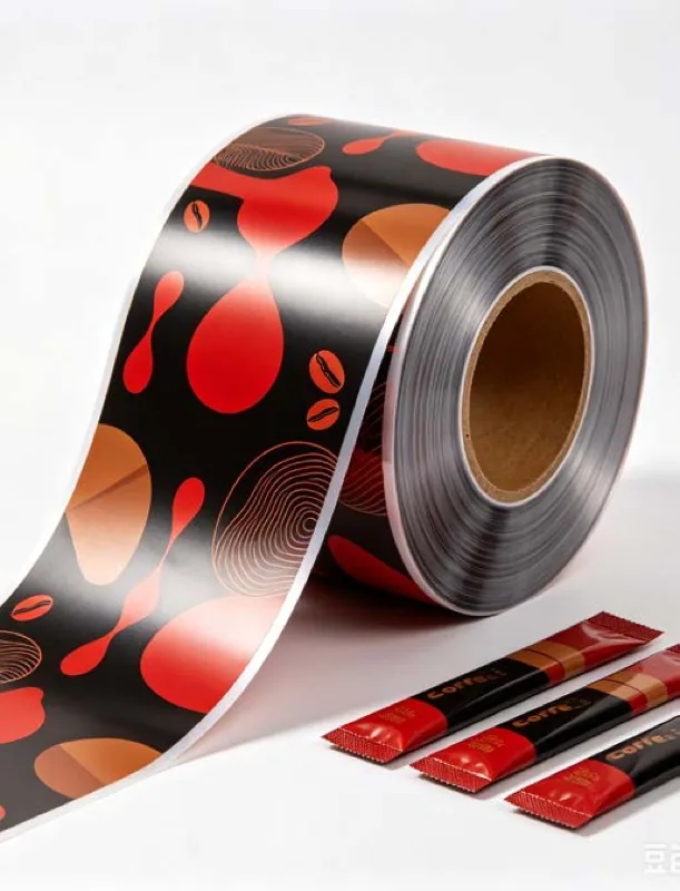 Laminated roll film for coffee automated filling