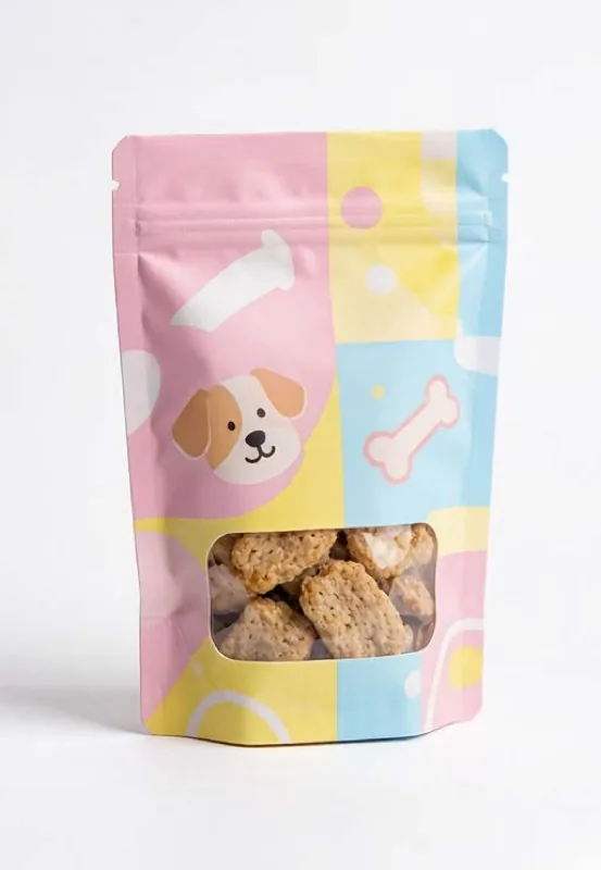 Stand up pouch for pet snacks